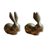 Couple of brass rabbits