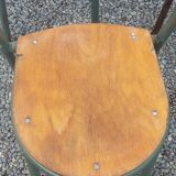 Set de 7 chaises de René Herbst métalliques assises bois