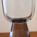 Vase sur pied en cristal verrerie suédoise