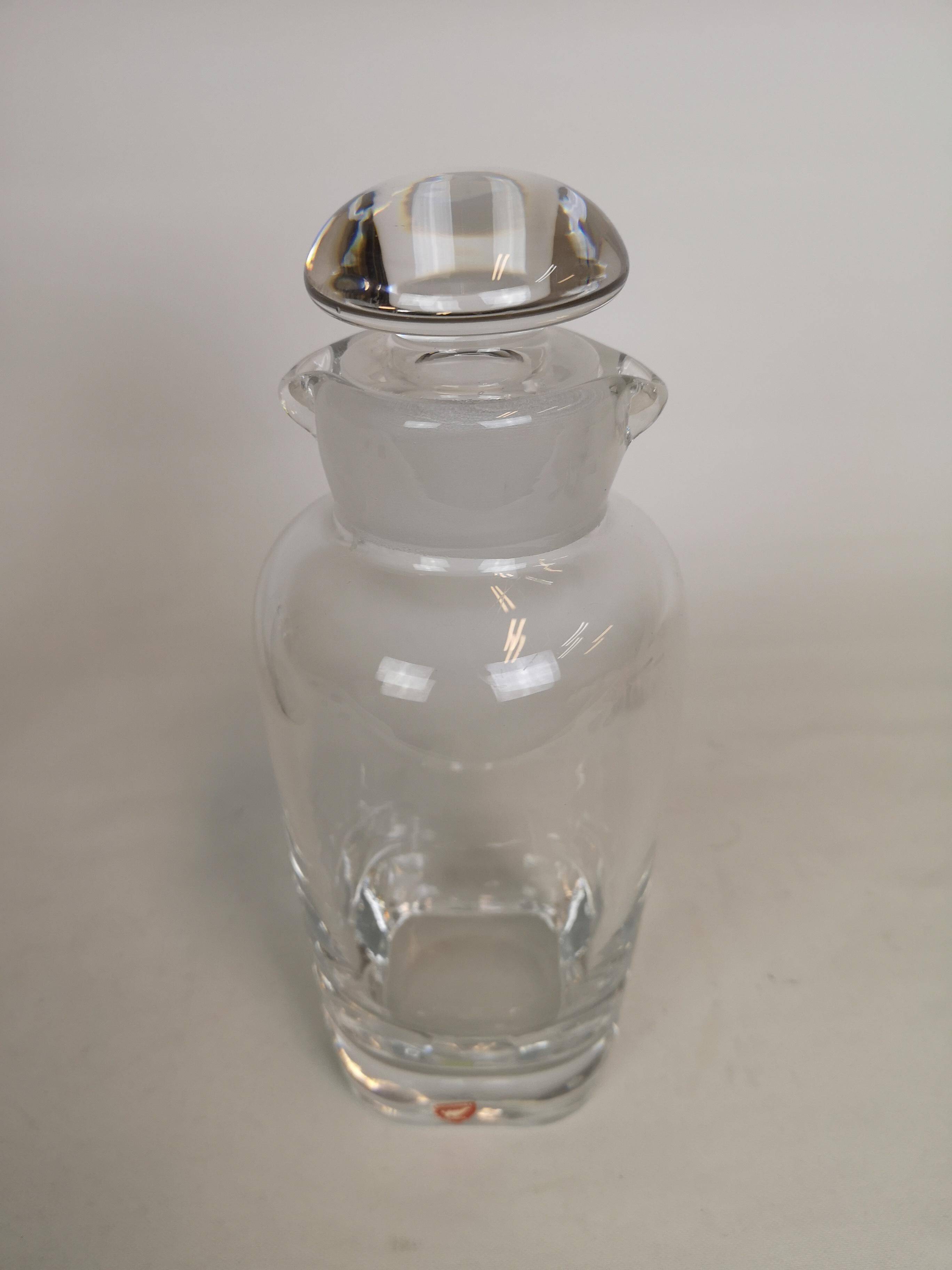 Orrefors ice bucket and shaker set by Nils Landberg, Sweden, 1950s.