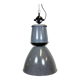 Lampe d’usine industrielle en émail gris d’Elektrosvit, années 1960