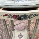 Painted wooden pedestal table