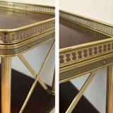 Mahogany and brass shelf attributed to Jansen