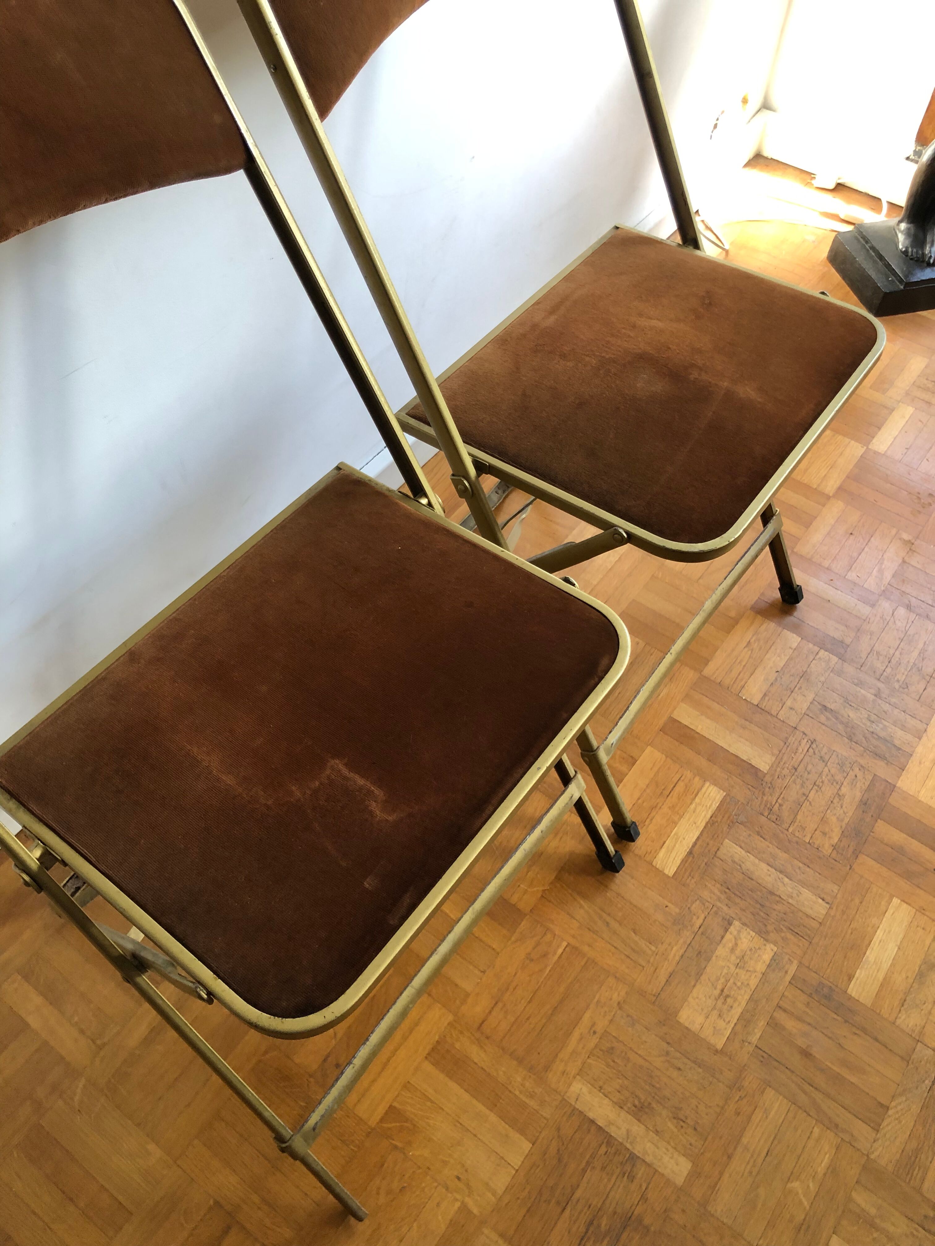 Pair of vintage folding chairs