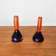 Vintage art glass candle holders, set of 2