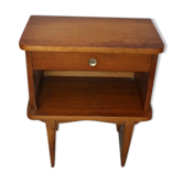Medium oak veneered bedside 1960