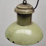 Old street lamp soft green enamel hanging lamp