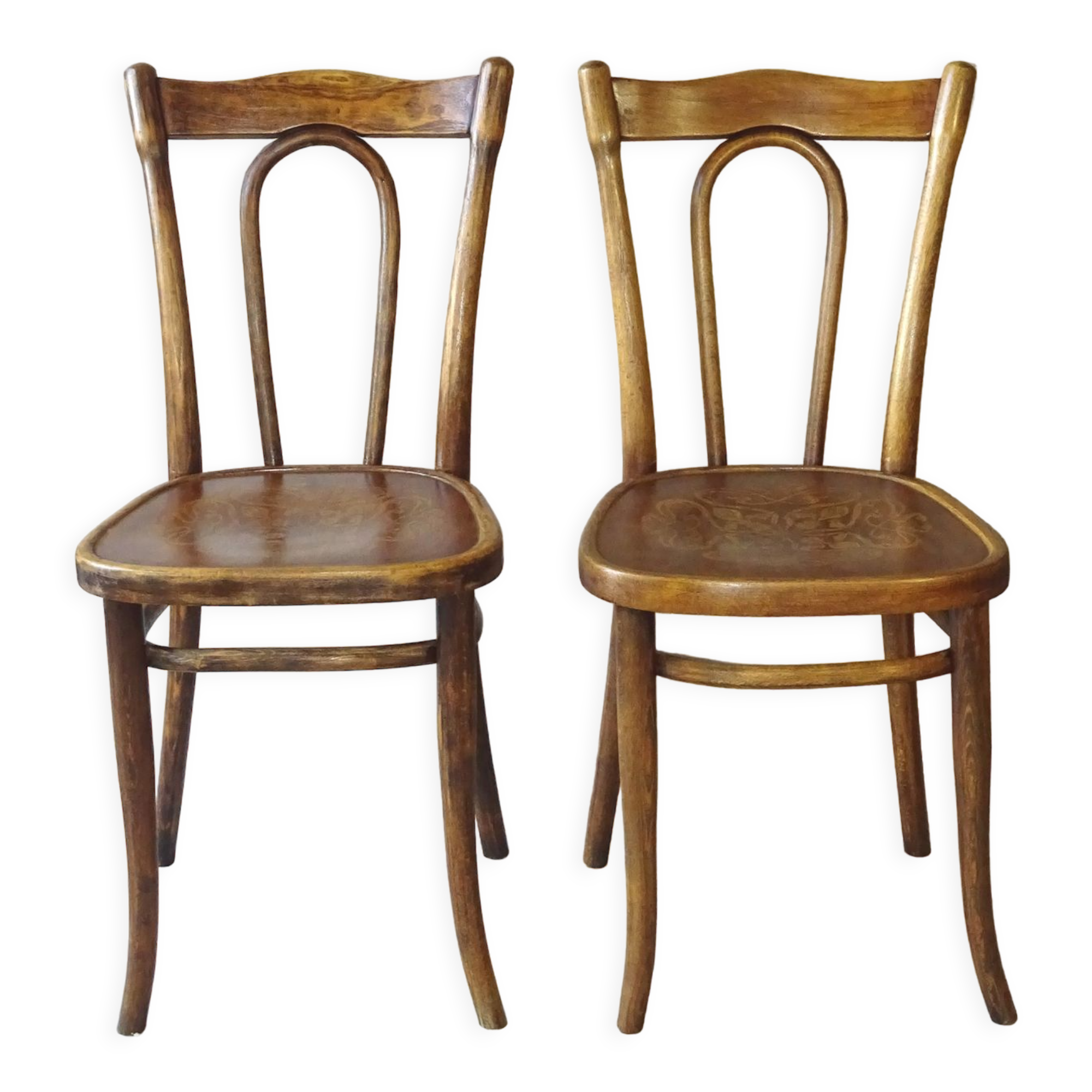 2 Thonet chairs n°206 circa 1910 Art nouveau seats