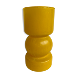 Yellow glass vase