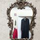 Gold metal wall mirror