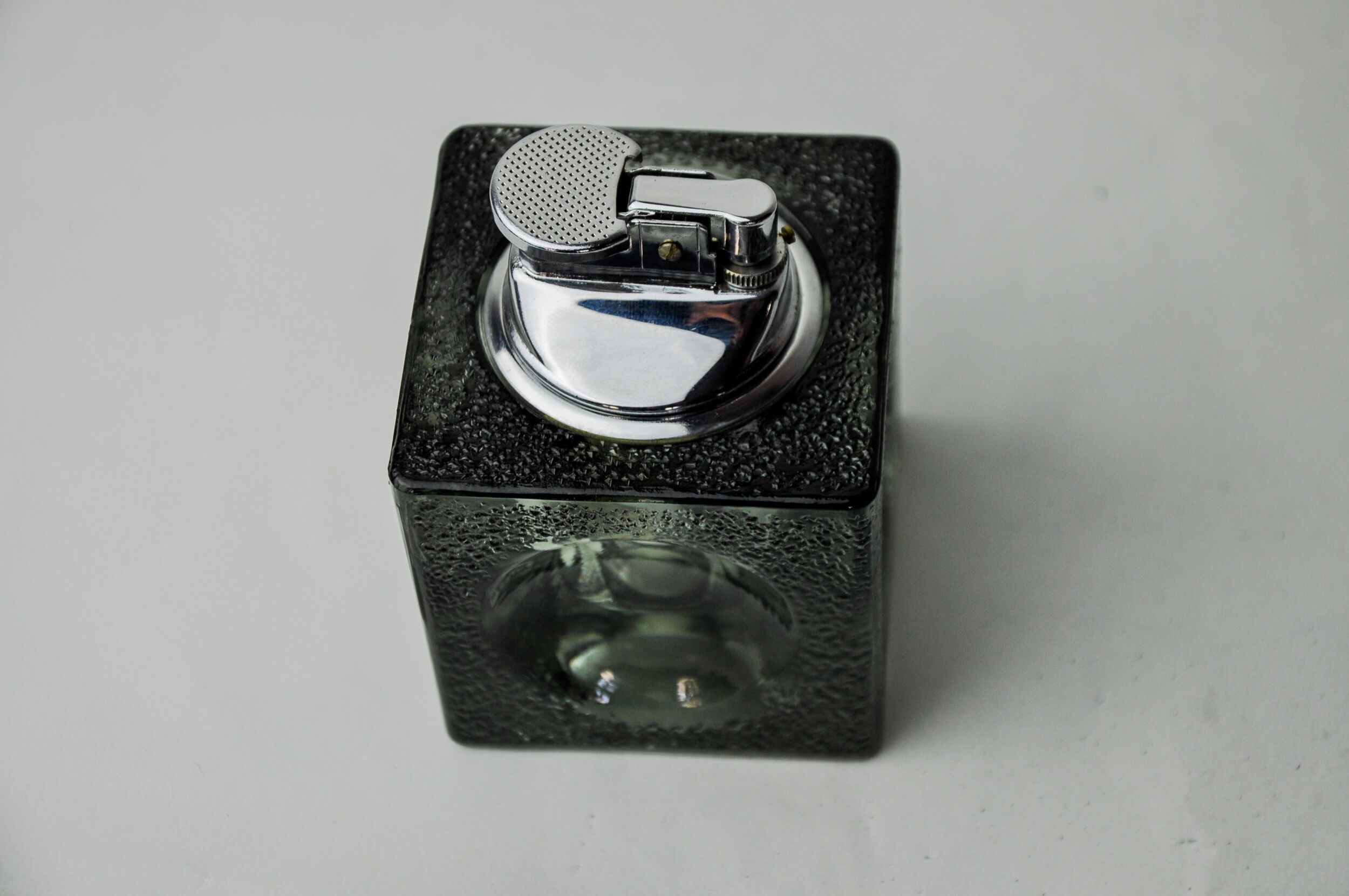 Black ice lighter by Antonio Imperatore, murano glass, Italy, 1970