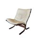 Scandinavian beige leather armchair "Siesta" by Ingmar Relling for Westnof
