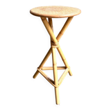 Tripod stool in rattan