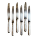 6 Christofle silver-plated dessert knives, "Malmaison" service
