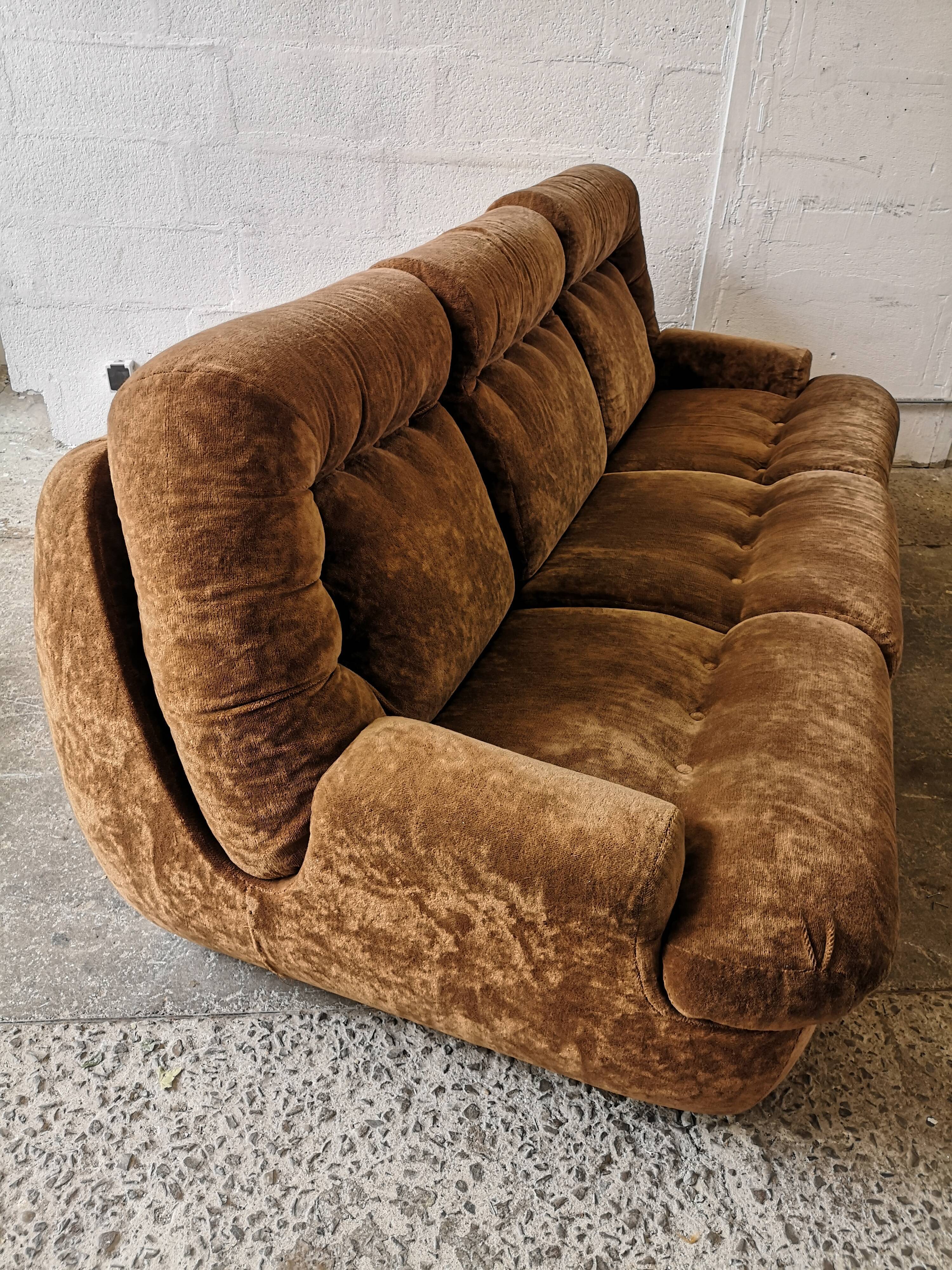 Vintage velvet sofa