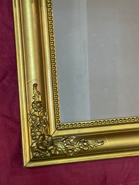 Small mirror of fireplace stucco gilded wood XIX eme 40x55cm