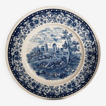 Grand plat de service rond en porcelaine Château Bleu de Villeroy & Boch