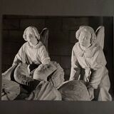 Vintage photograph by Bernard Darot, tomb of Francis II, two angels, 20th century