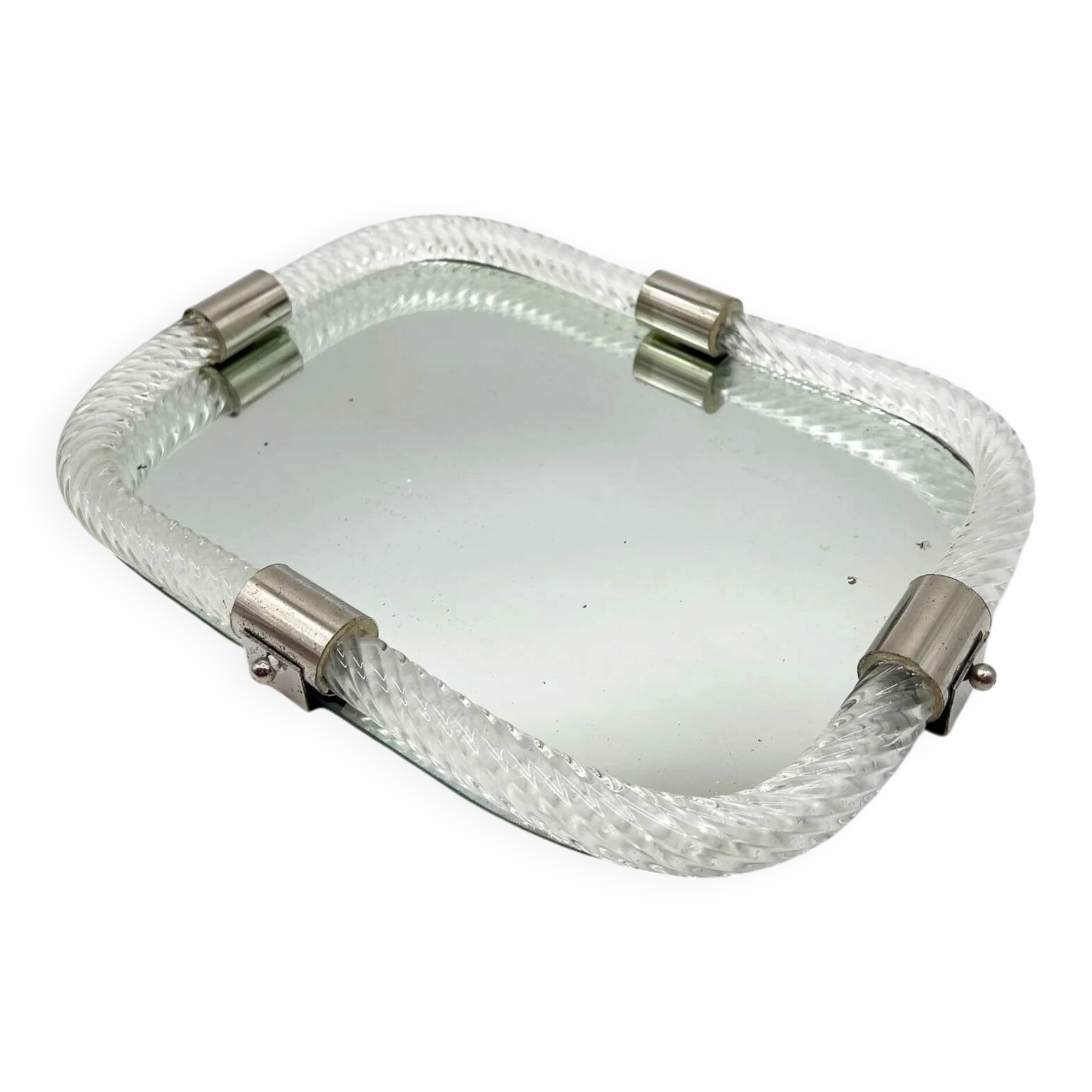 Venetian "dishcloth" mirror in Murano glass, 1960s