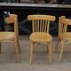 Old bistro chairs in curved beech from the 1950s