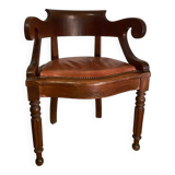 Fauteuil cuir ancien