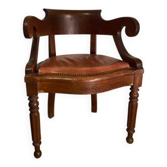 Old leather armchair