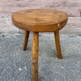 Rustic stool 1940 brutalist wooden