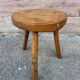 Rustic stool 1940 brutalist wooden
