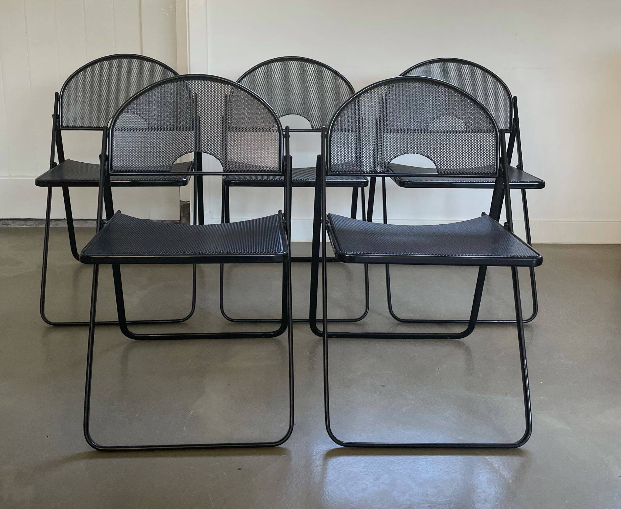 5 chaises pliantes vintage par Fly line, Italie