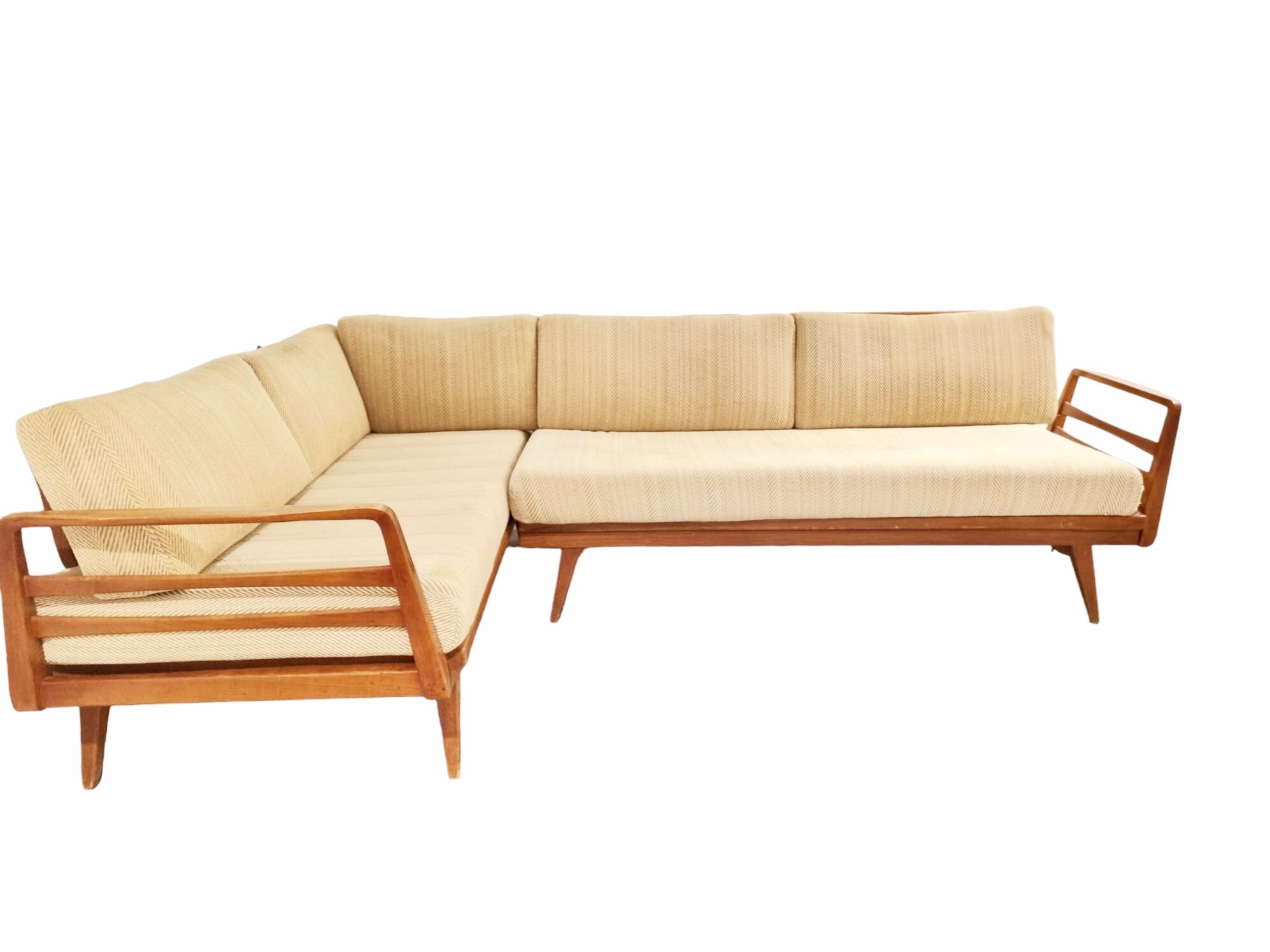 Vintage convertible Knoll Antimott corner sofa, daybed, 1960s