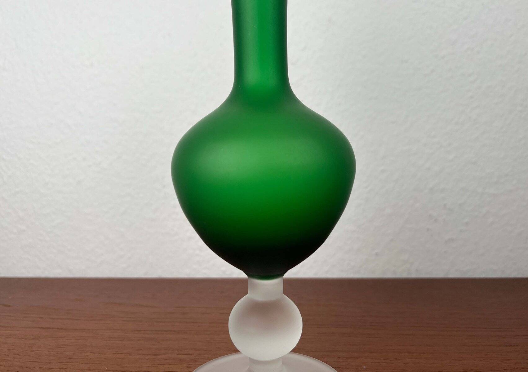 Italian Satinato Series Glass Vase attributed to Carlo Moretti, 1970s