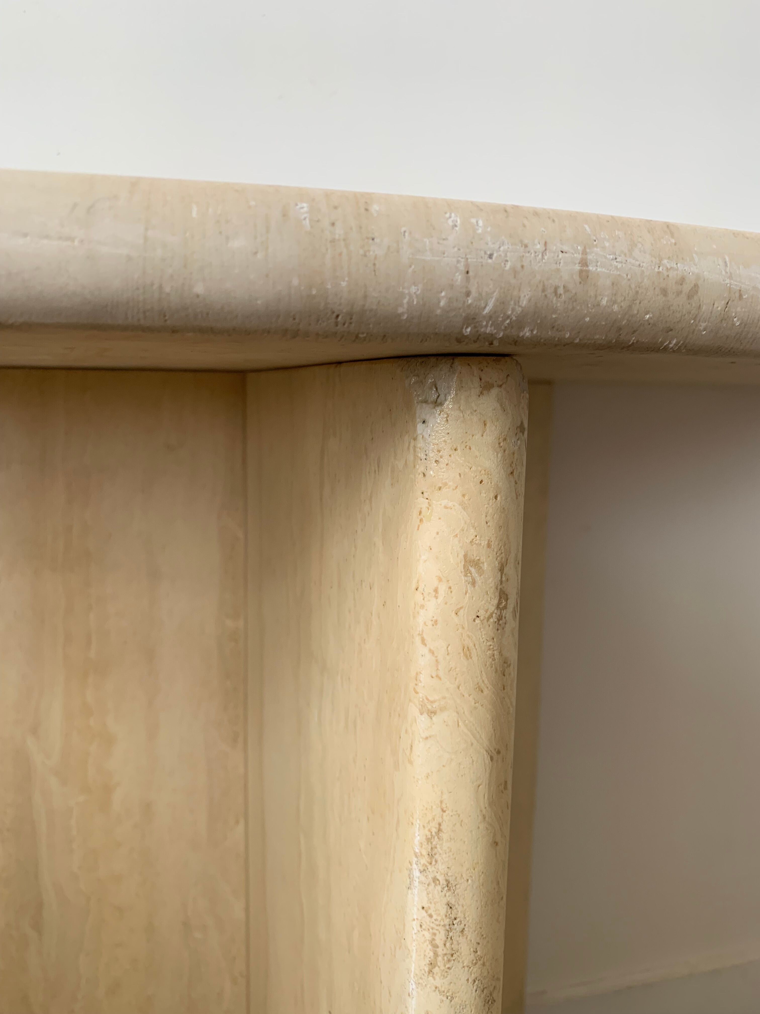 Travertine console in the 70s