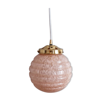 Suspension globe verre de clichy