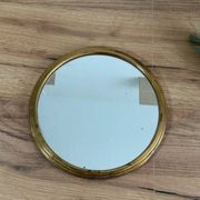 Plateau miroir doré vintage