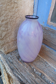 Vase soliflore art déco en pate de verre lillas violet