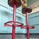Pair of fixed bar stools