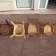 Set of 8 wooden bistro chairs bar mismatched