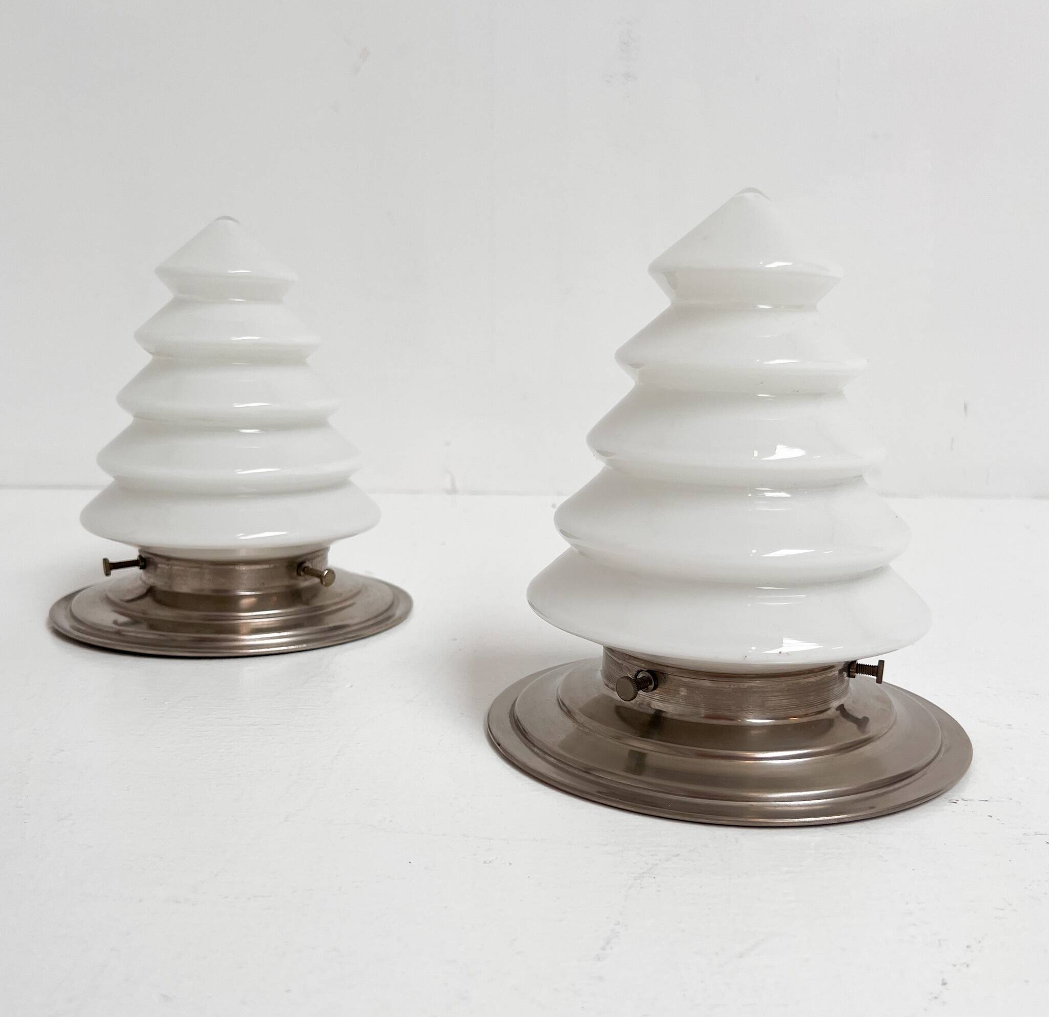 Set of 2 triangle GISO ceiling lamps, 1960’s