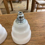 Set of 3 white glass lampshades for suspension