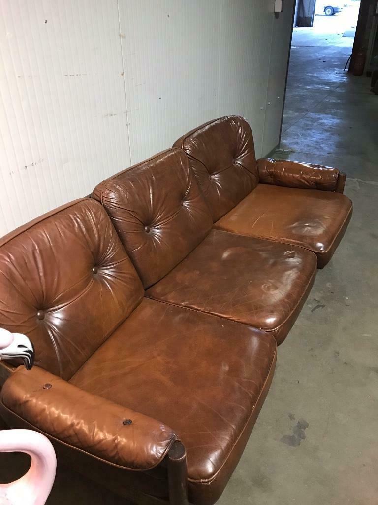 Vintage leather seat sofa