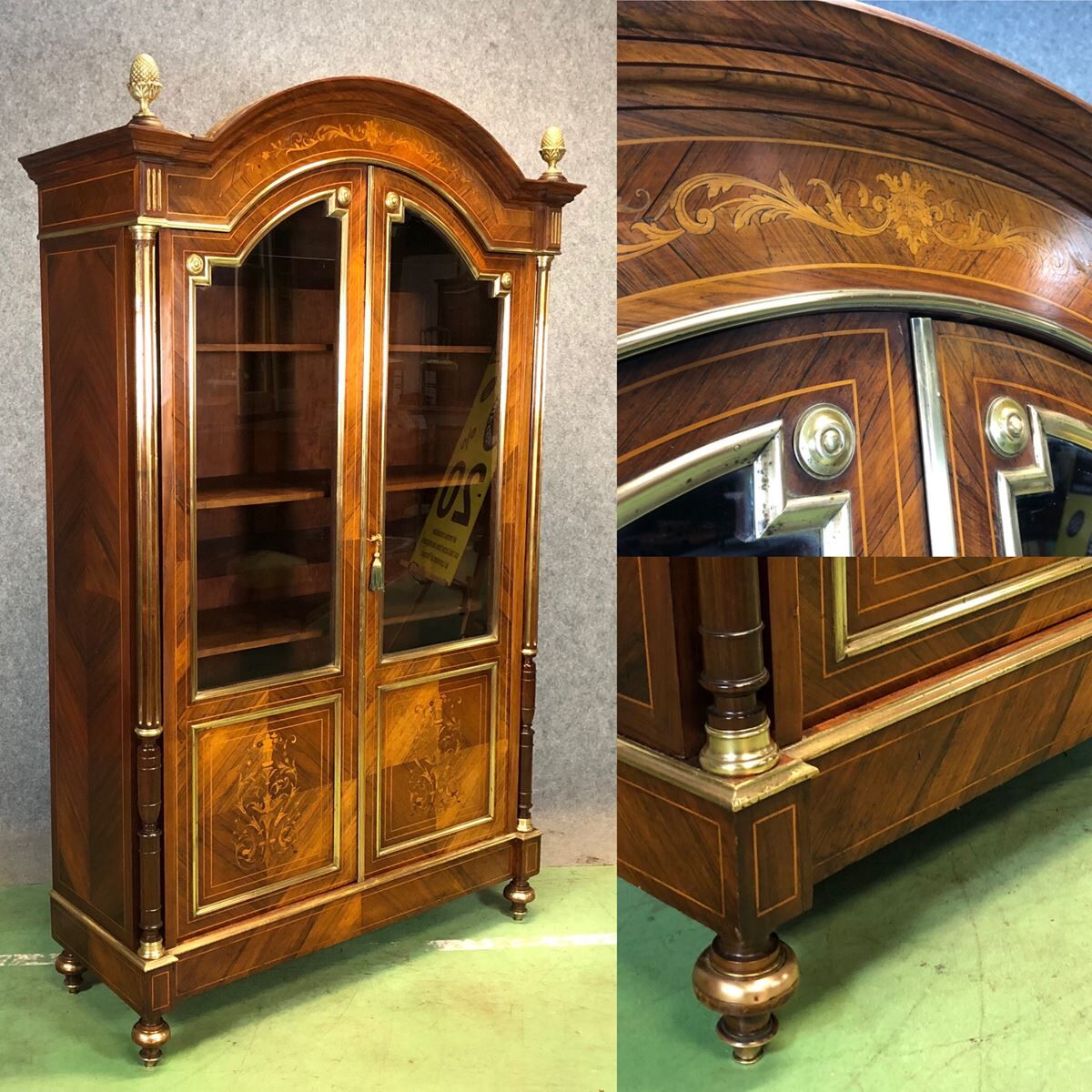 Louis XVI-style library in rosewood - late 19th century