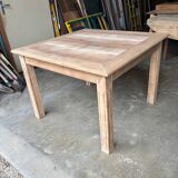 Rustic table made of raw wood