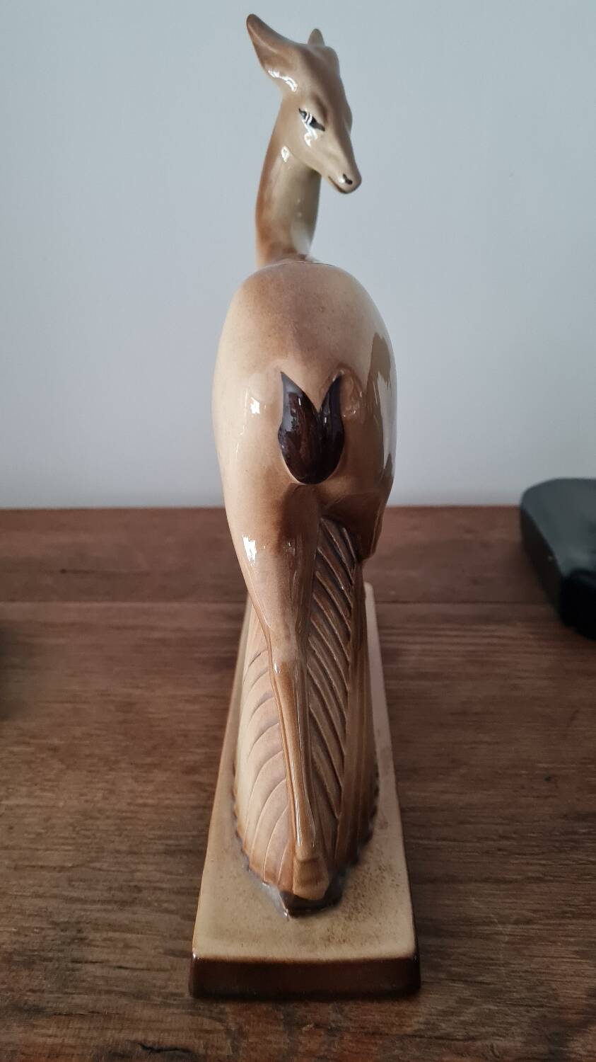 Art Deco ceramic doe