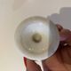 Set of 4 vintage egg cups in white porcelain with a gold rim.