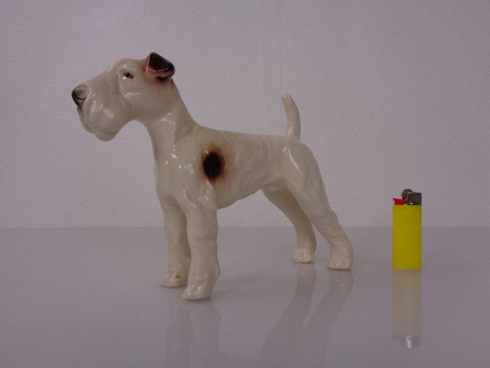 Porcelain Figurine of Fox Terrier, Denmark, 1950s