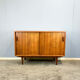 Small sideboard with sliding doors, teak, 1960s