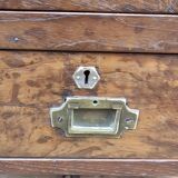 Old bedside table with 4 drawers in Burmese teak