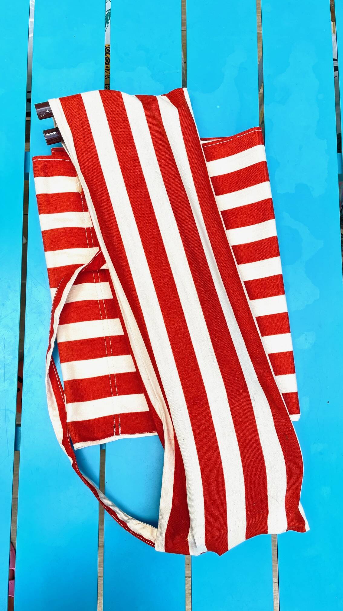Vintage foldable nomadic deckchair