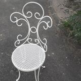 Old wrought iron garden furniture