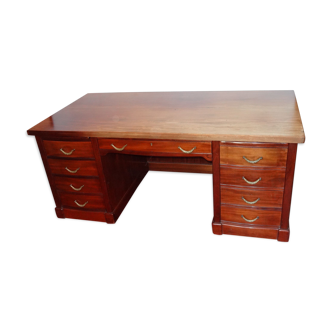 English mahogany desk and mahogany tackle, 19th 184 cm
